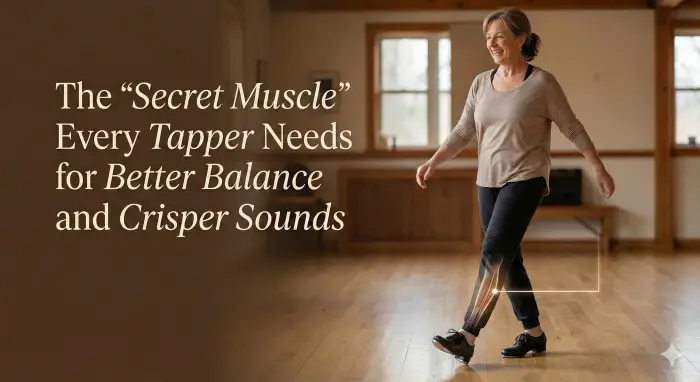 Tap dancer lower legs and feet practicing shin strength exercises