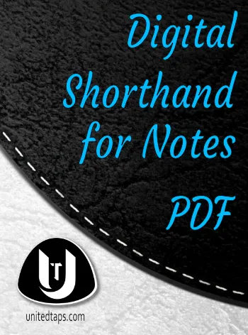 Digital Shorthand for Making Tap Notes PDF